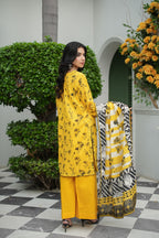 Zarnish Cobalt Ethnic 3-Piece Suit (Premium Lawn)