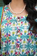 Zarnish Rose Bloom Printed 3-Piece Suit (Premium Lawn)