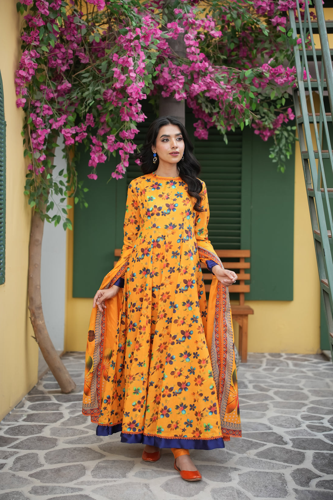 Zarnish Turquoise Heritage 3-Piece Lawn