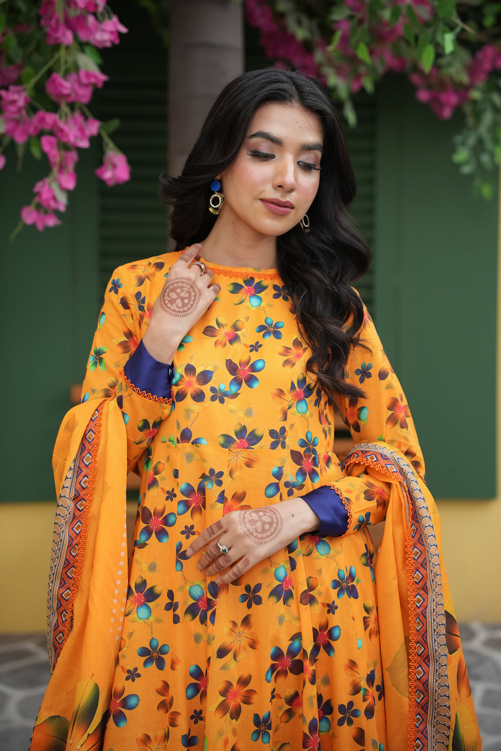 Zarnish Turquoise Heritage 3-Piece Lawn