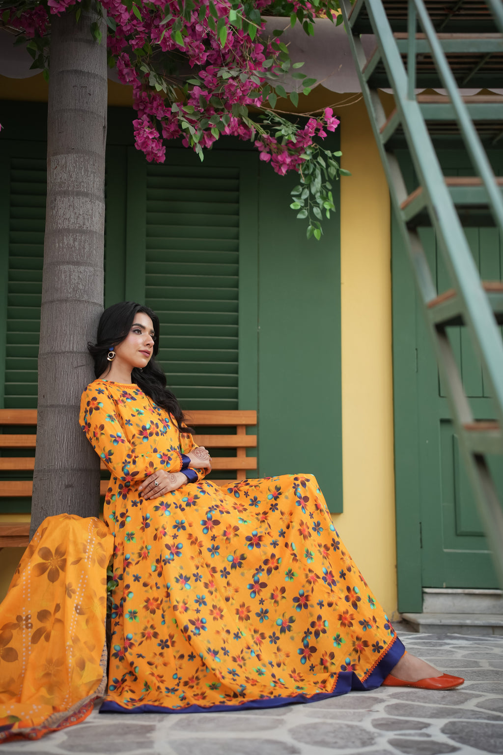 Zarnish Turquoise Heritage 3-Piece Lawn