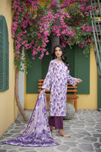 Zarnish Rose Garden Printed 3-Piece Suit (Premium Lawn)