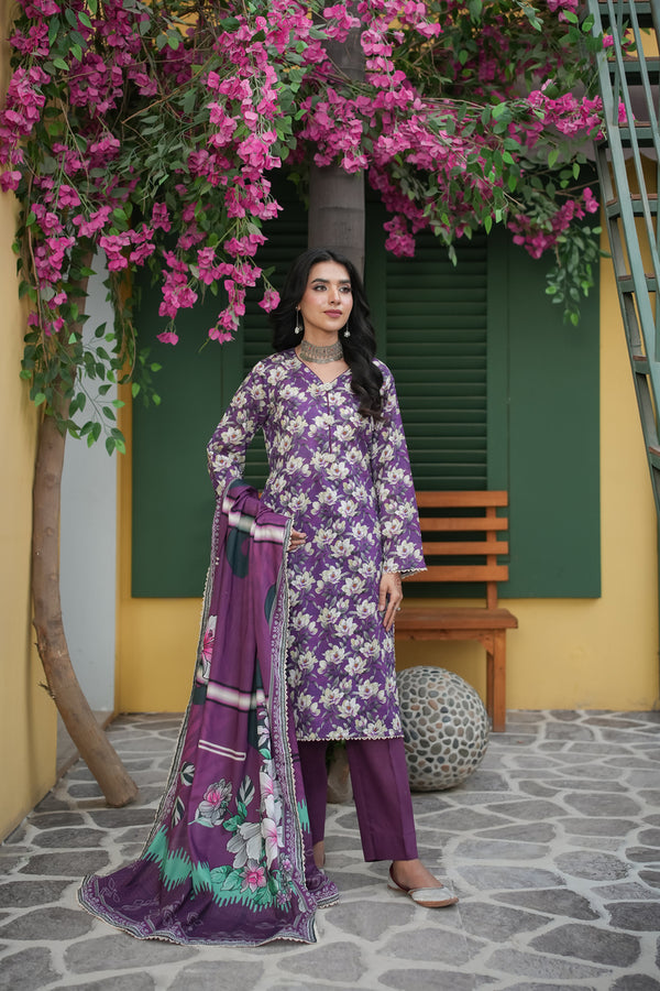 Zarnish "Cyan Mosaic" 3-Piece Boutique Lawn Collection