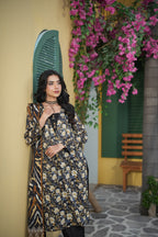 Zarnish Azure Ethnic 3-Piece Suit (Premium Lawn)