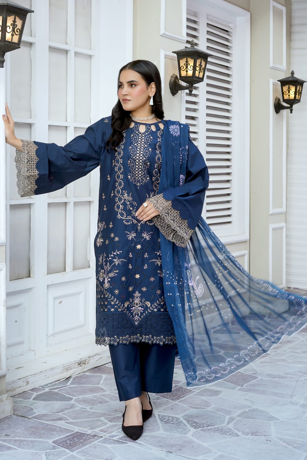 Azure Emerald Geo 2-Piece Cotton Lawn