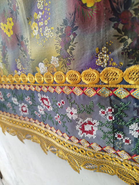 Premium Embroidered 3 Piece Suit Elegant Floral Printed Design